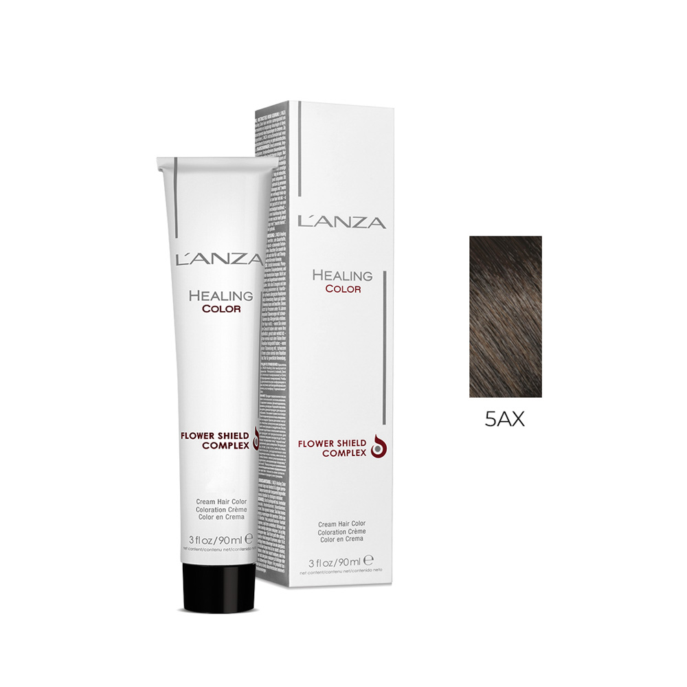 Крем-фарба для волосся LʼANZA Healing Hair Color Cream (Колір: 5AX Середній екстрапопелястий коричневий) - 1
